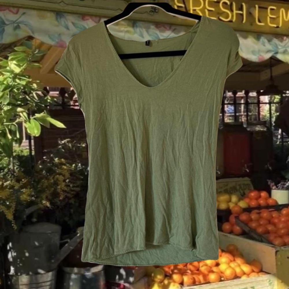 Sage green top